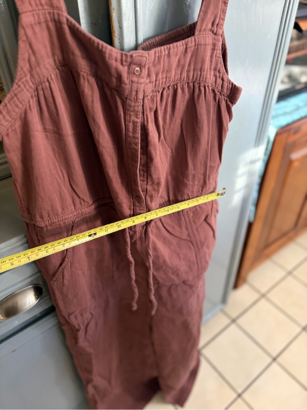 Old Navy Brick Red Cotton Wide-Leg Jumper - Picture 6 of 8